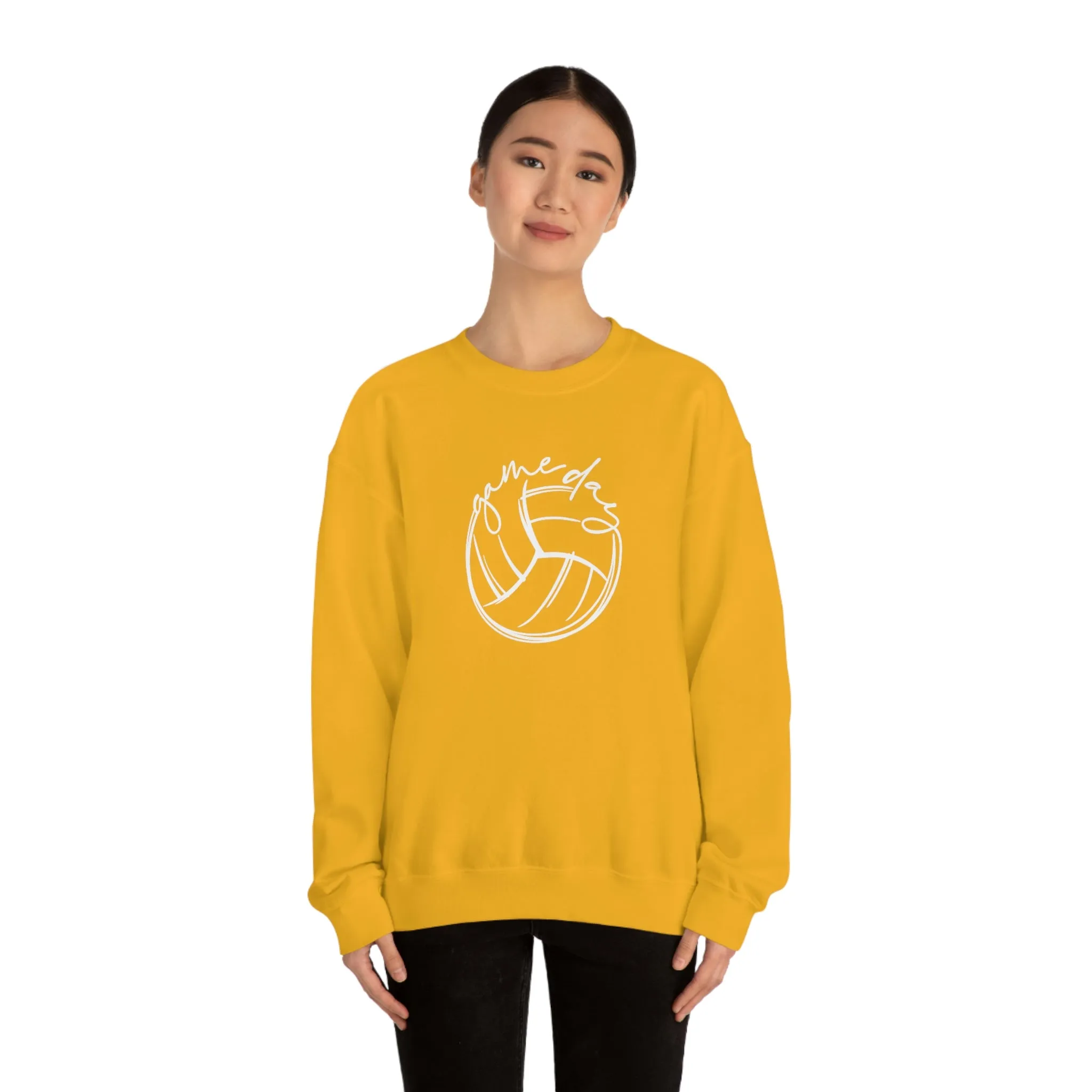 Volleyball Game Day Gildan 18000 Unisex Heavy Blend Crewneck Sweatshirt