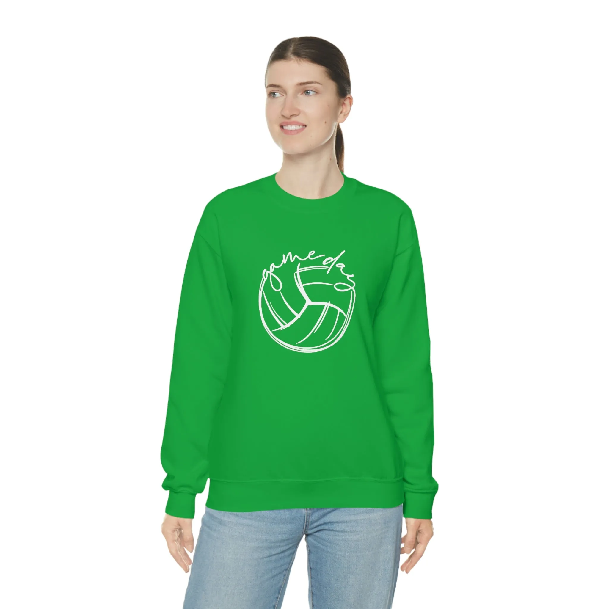 Volleyball Game Day Gildan 18000 Unisex Heavy Blend Crewneck Sweatshirt