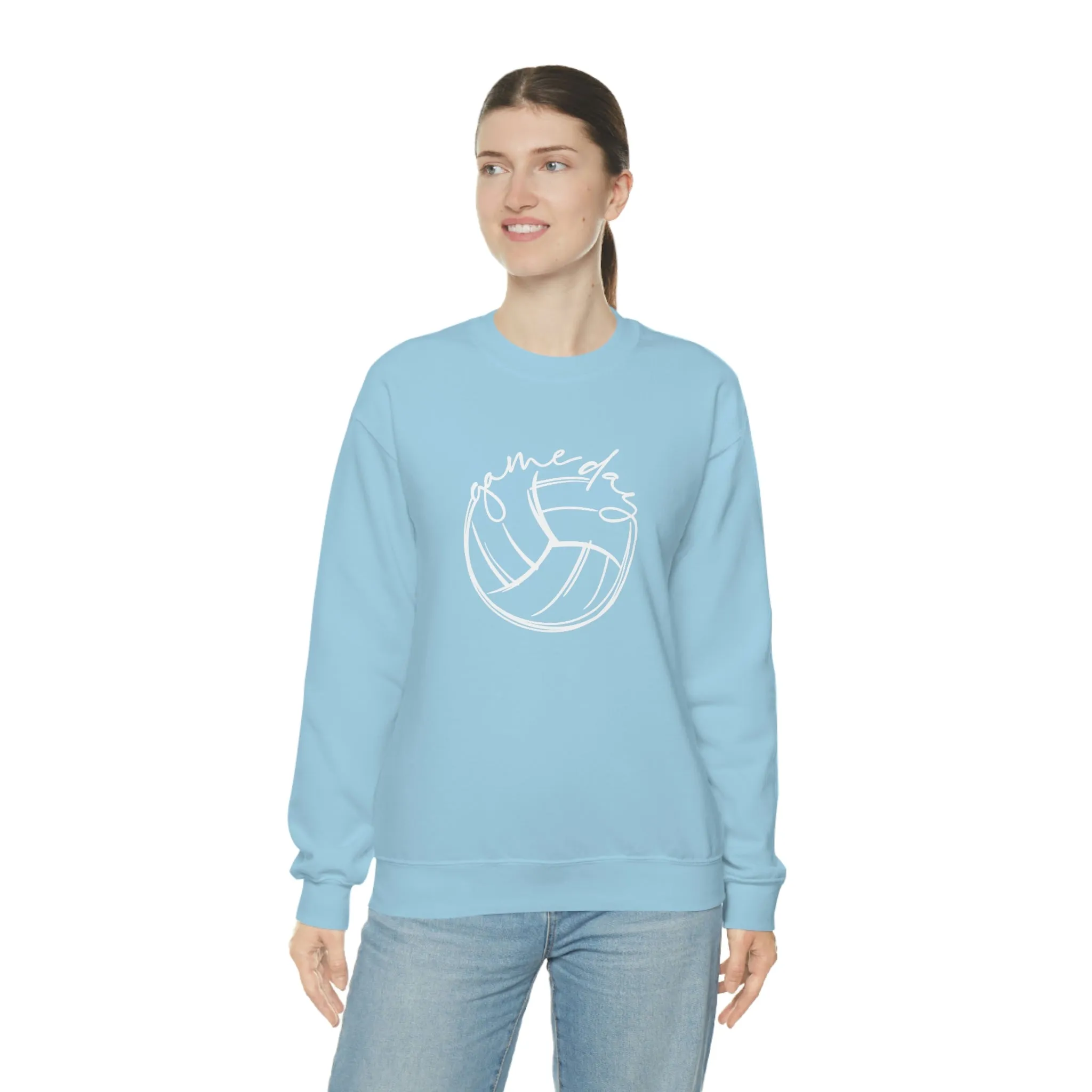 Volleyball Game Day Gildan 18000 Unisex Heavy Blend Crewneck Sweatshirt