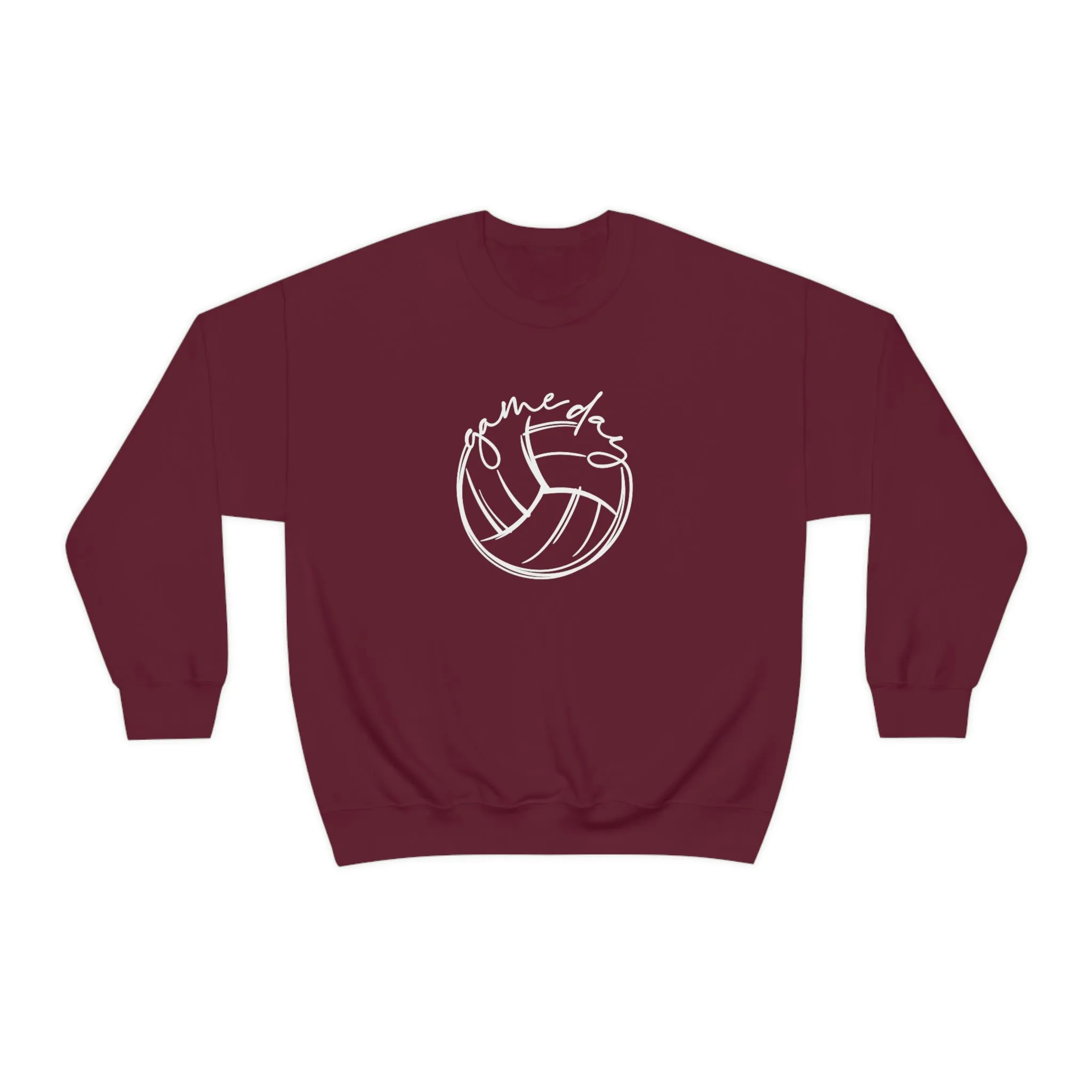 Volleyball Game Day Gildan 18000 Unisex Heavy Blend Crewneck Sweatshirt