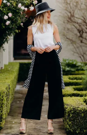 Wide Leg Crop Pants - Jersey