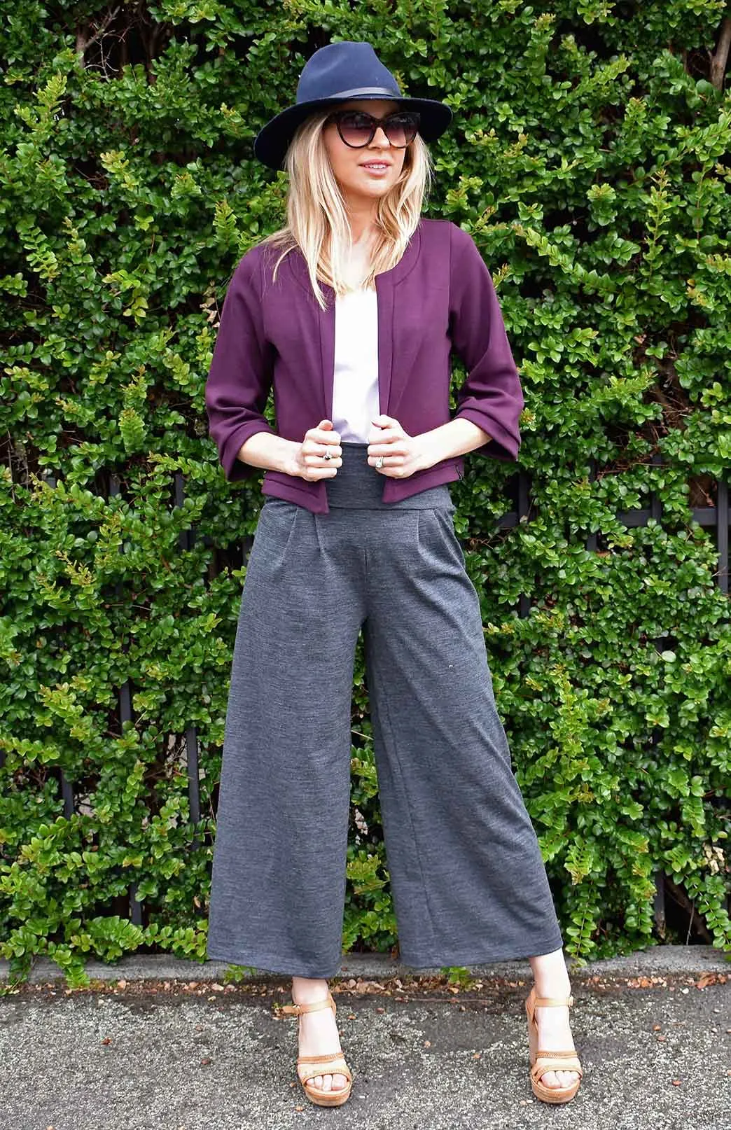 Wide Leg Crop Pants - Jersey