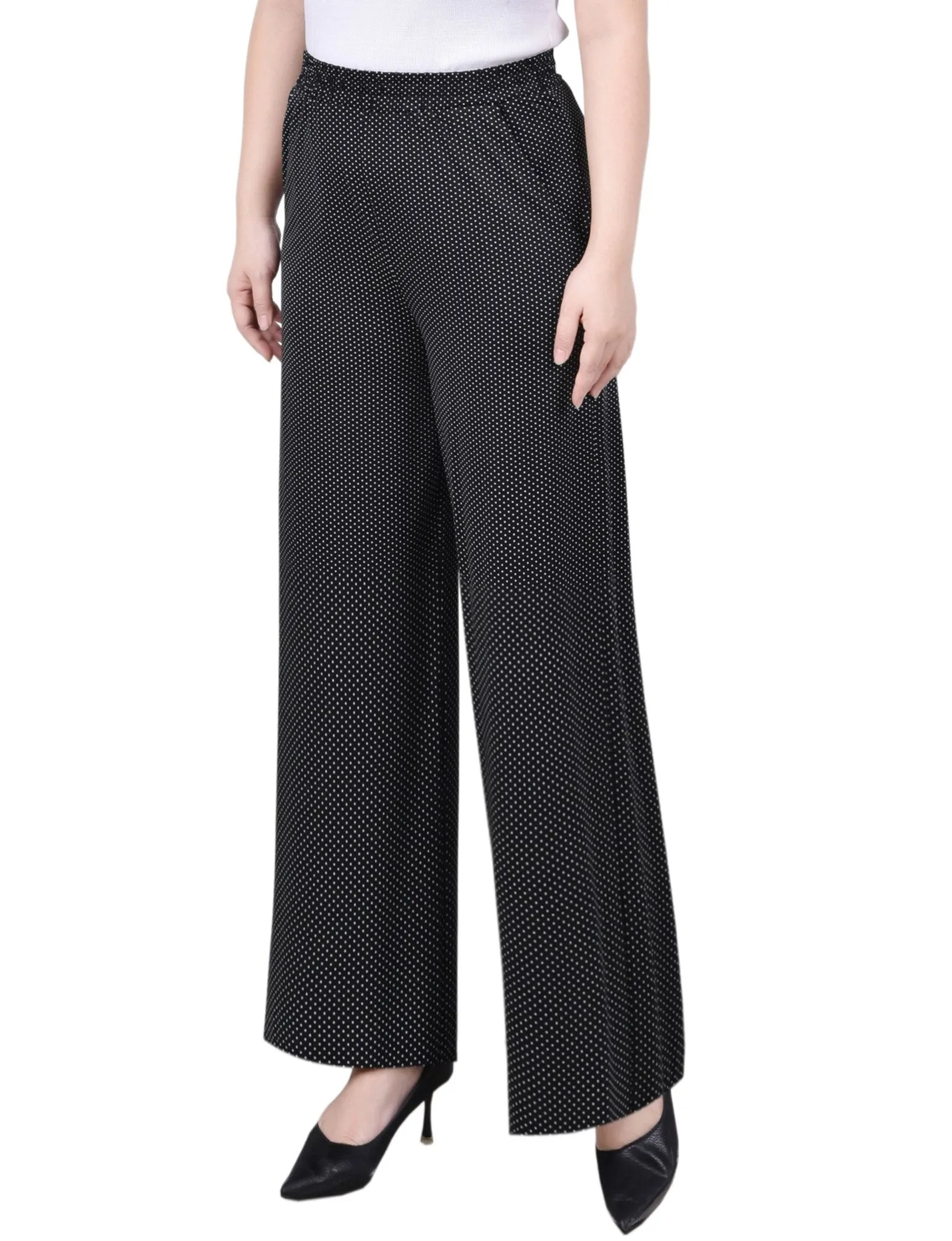 Wide Leg Pull On Pant - Petite