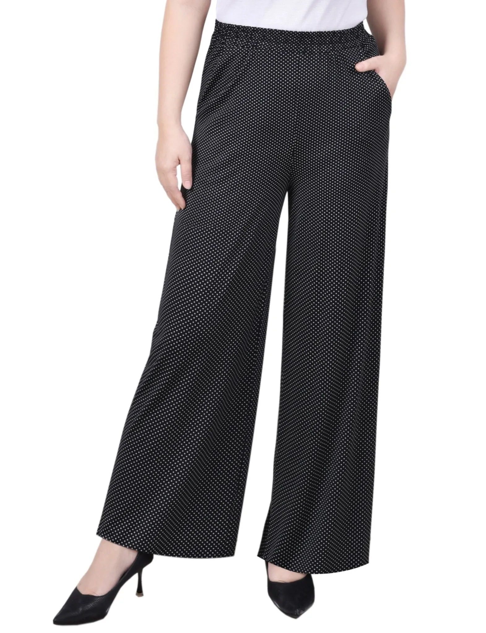 Wide Leg Pull On Pant - Petite