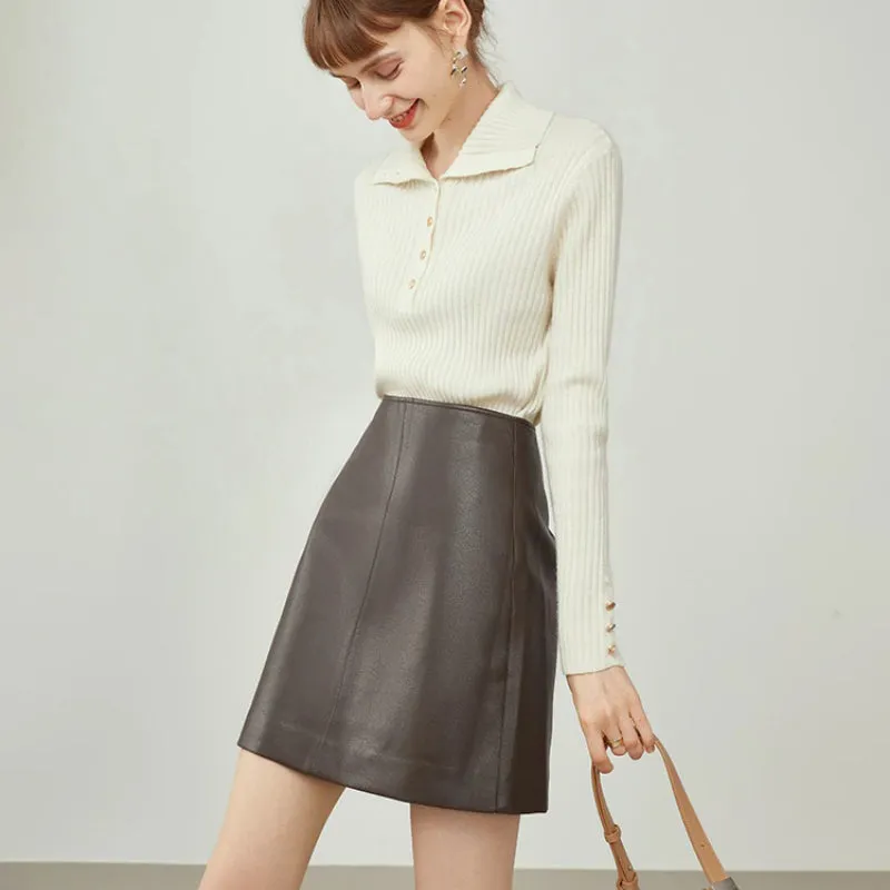 Women's Preppy High Waist A-Line Mini Skirts