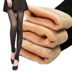 Women's Winter Thick Velvet Warm Elastic Double Layer Leggings